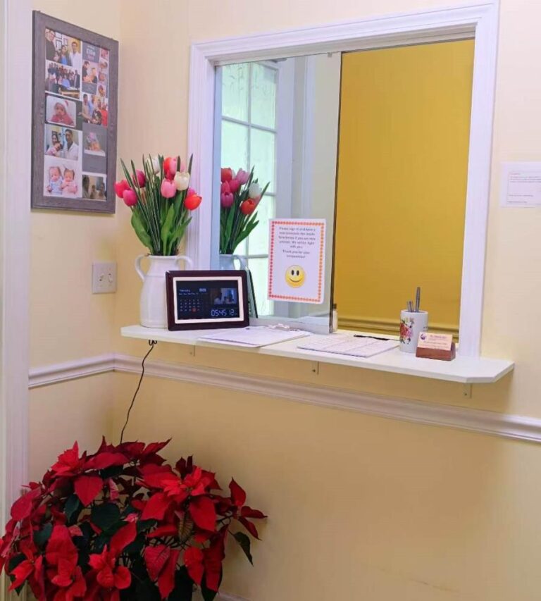 Bright acupuncture clinic interior designed for calm and relaxing treatments